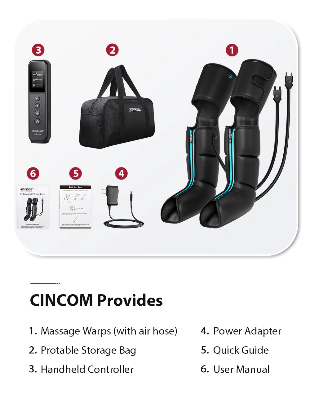 3 in 1 Full Leg Compression Massager for Circulation 105A