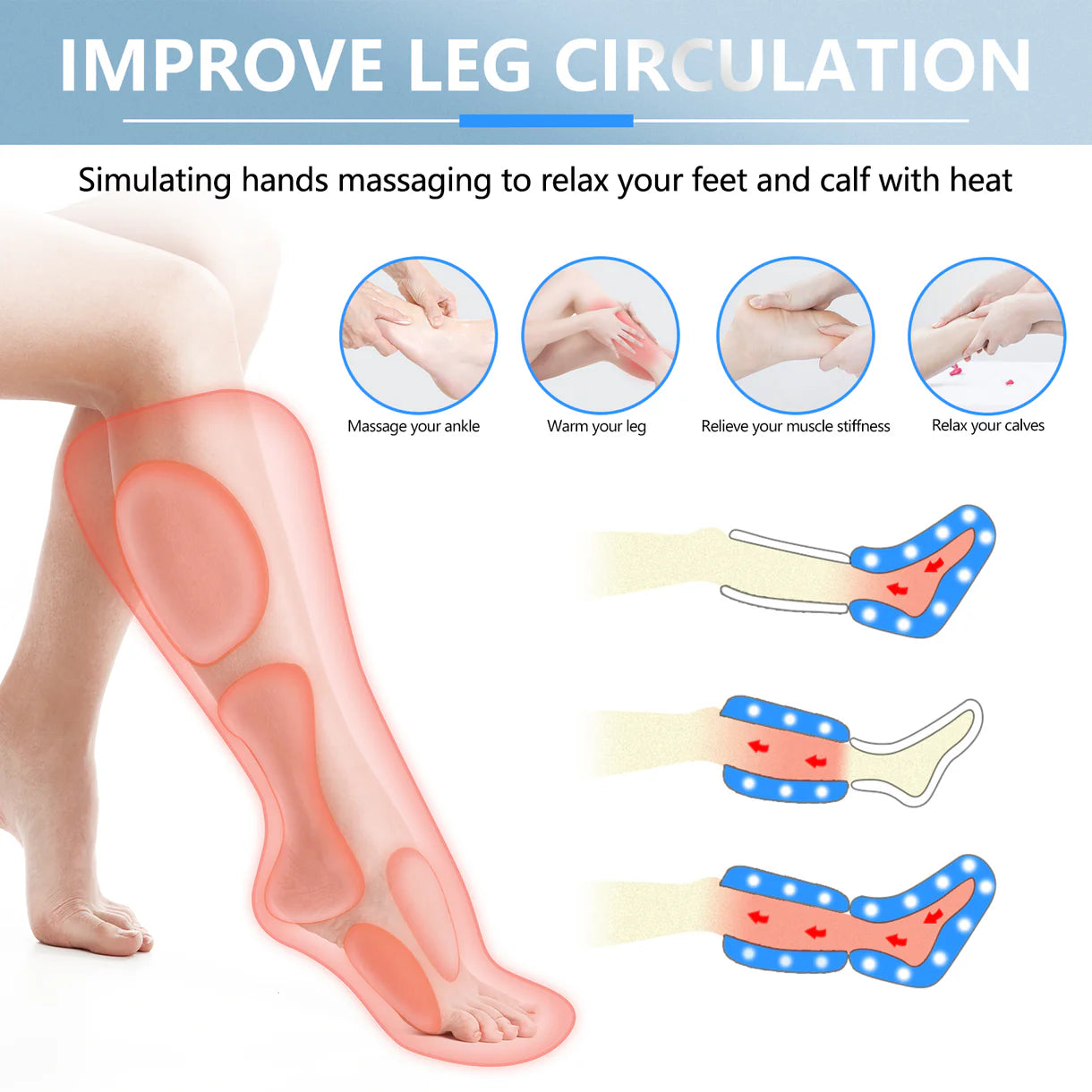 Foot and Leg Massager With Heat 030A