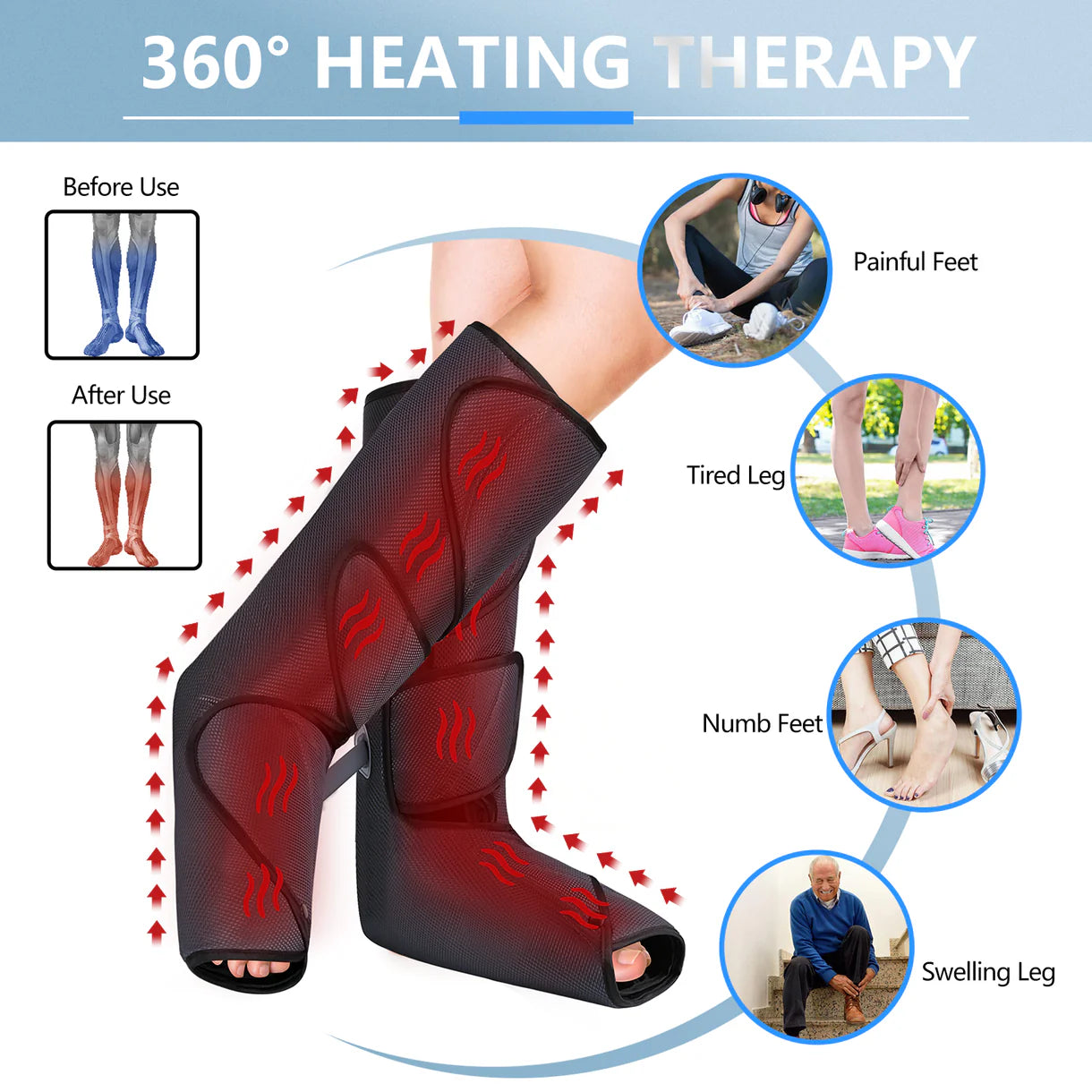 Foot and Leg Massager With Heat 030A
